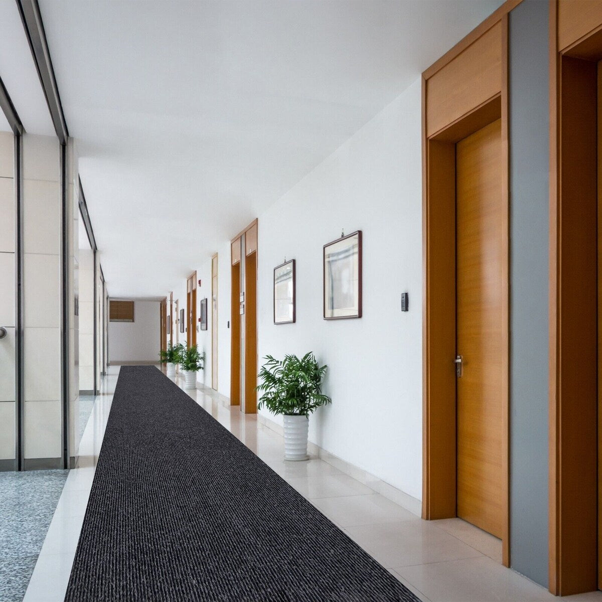 Tapis de couloir extérieur/intérieur sur mesure de 36'' de large x votre choix de longueur avec support en PVC antidérapant