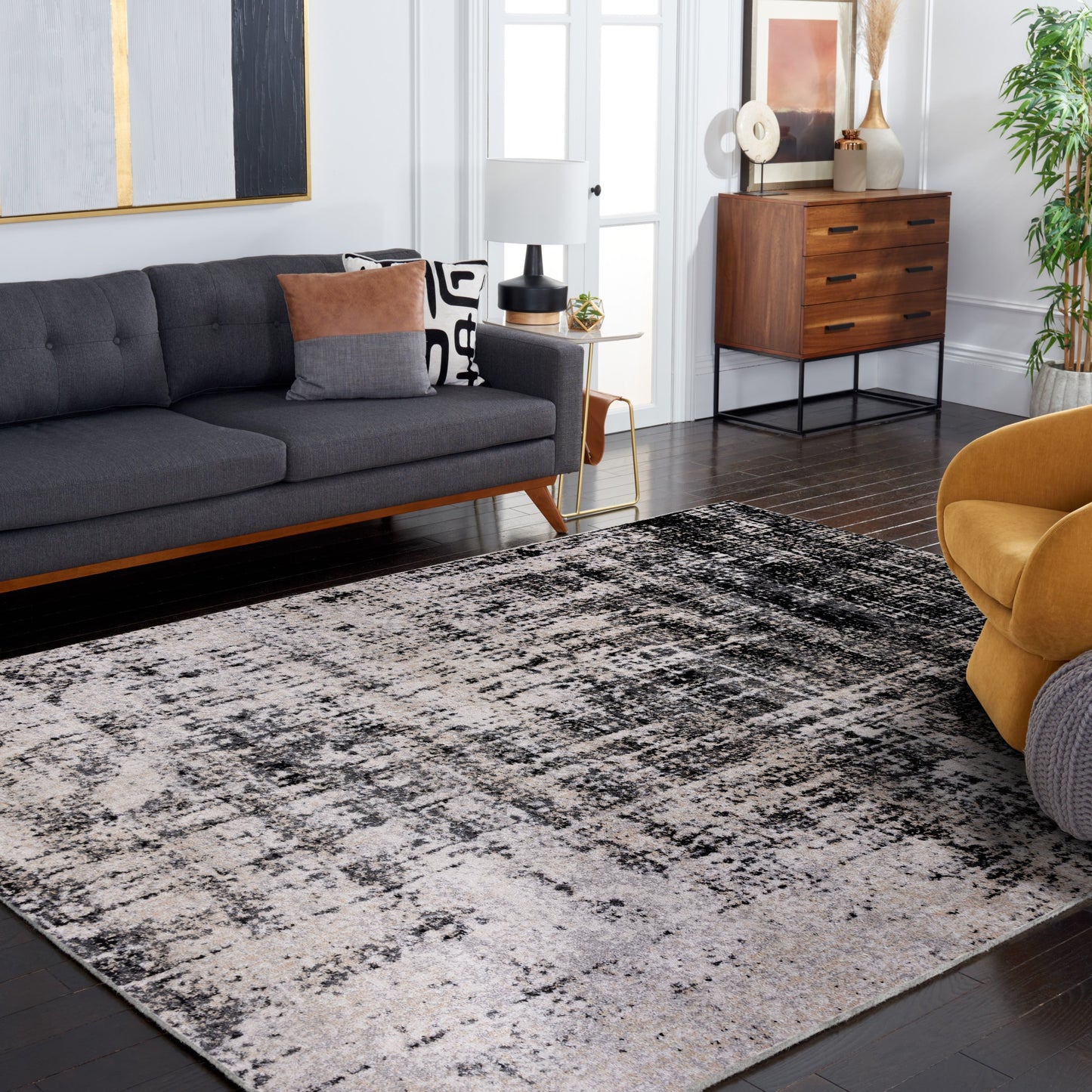 Tapis SAFAVIEH Adirondack Guillerma moderne abstrait vieilli