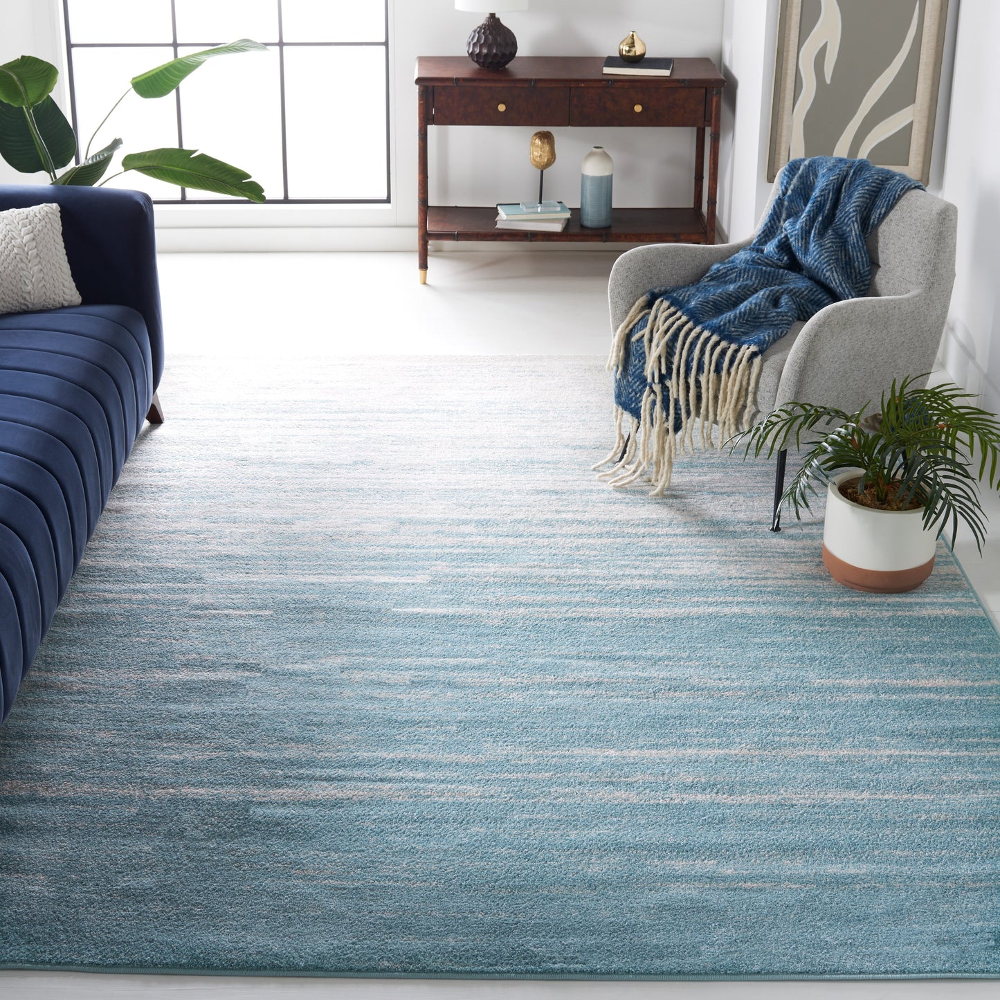 Tapis Adirondack Mieko moderne ombré vieilli SAFAVIEH
