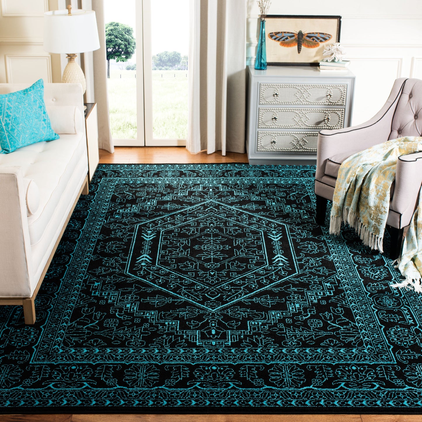 Tapis médaillon oriental rustique Adirondack Sian de SAFAVIEH