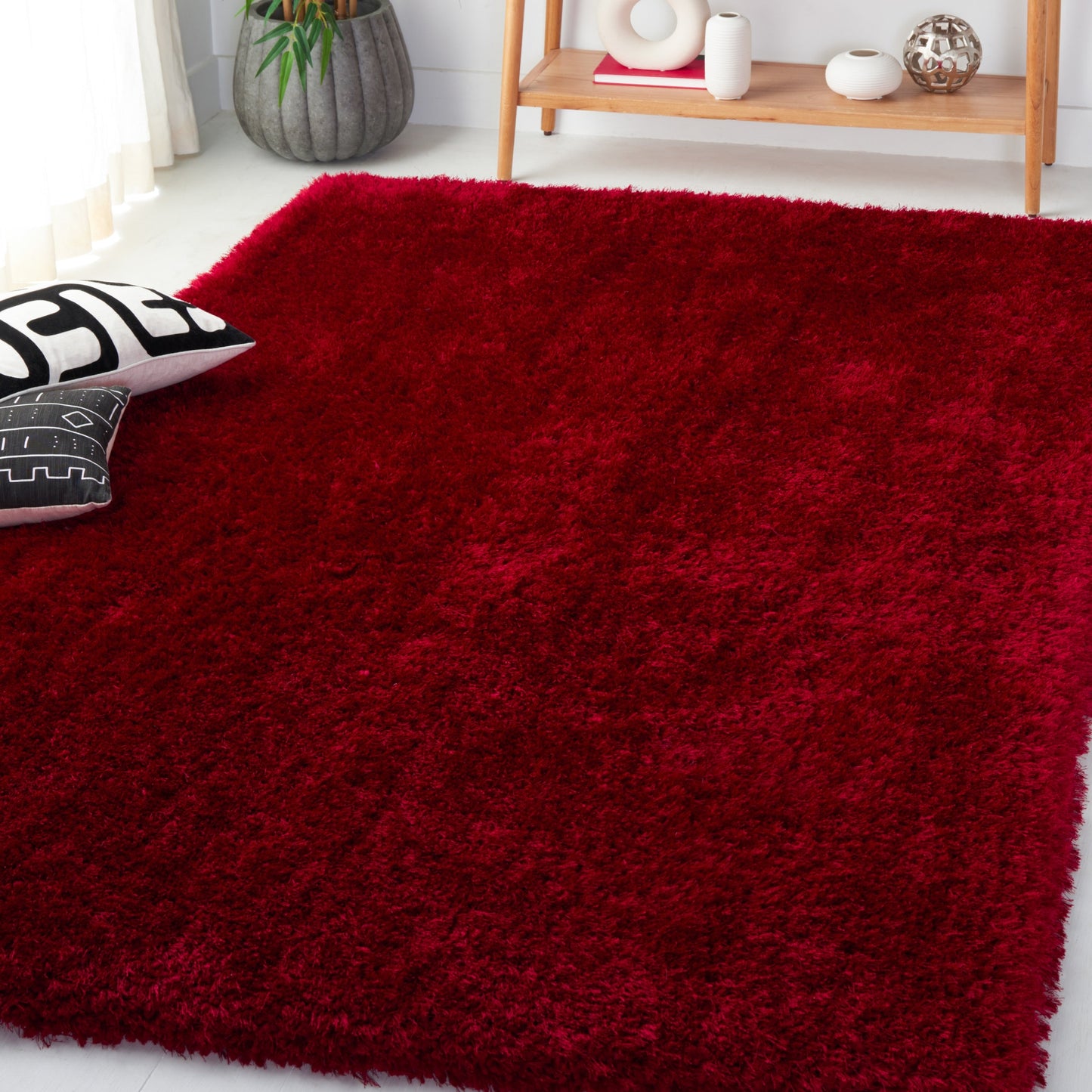 Tapis Shaggy de luxe SAFAVIEH Bahija Rudina de 7,6 cm d'épaisseur