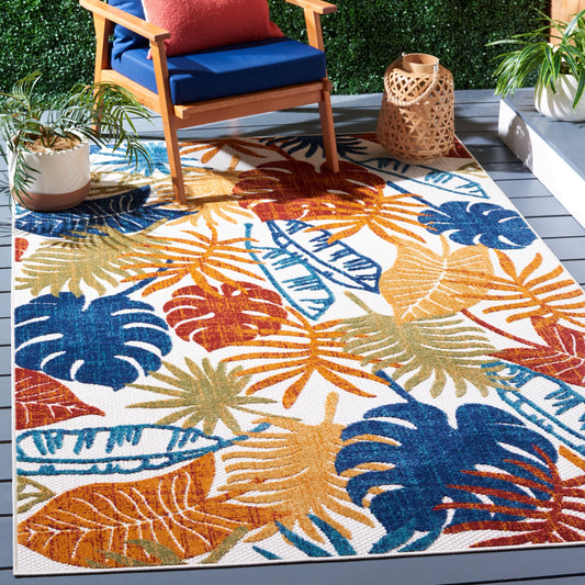 Tapis de patio imperméable à motif floral pour intérieur/extérieur SAFAVIEH Cabana Arik