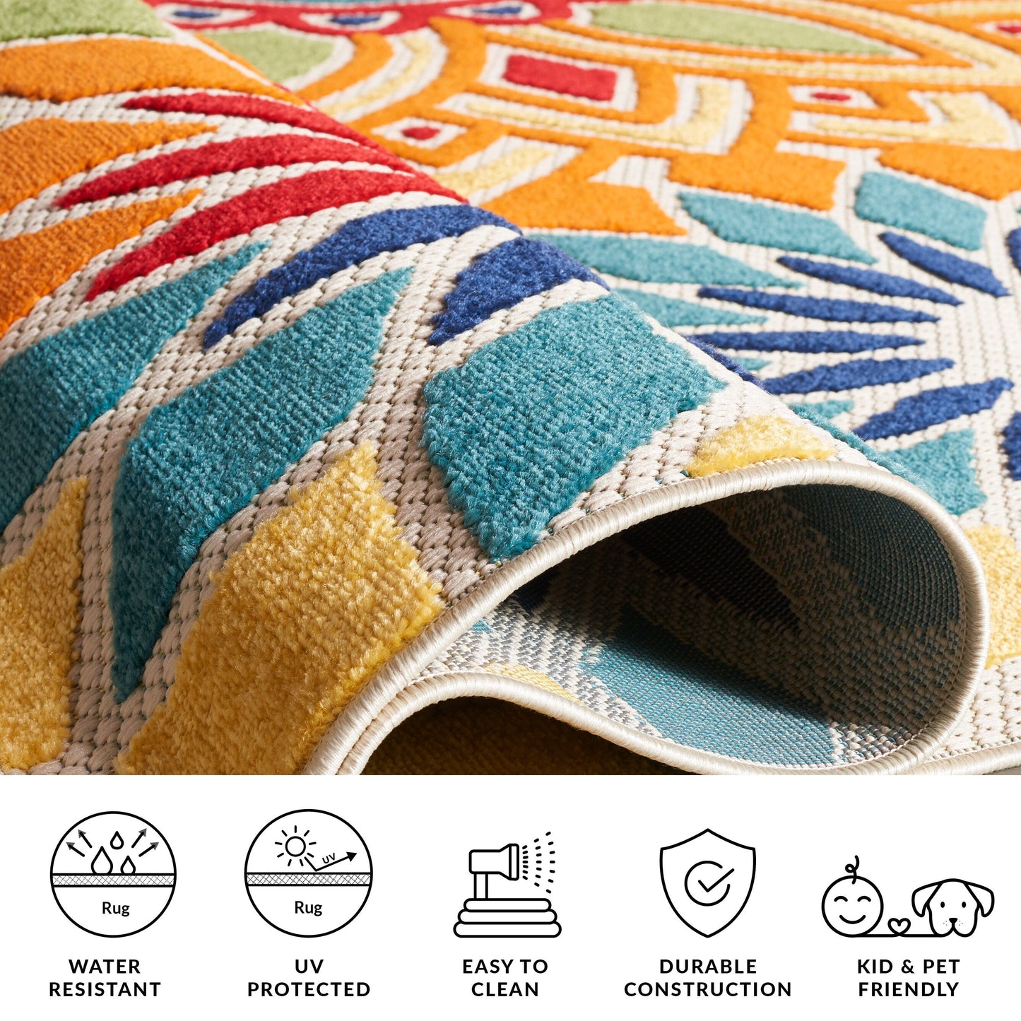 SAFAVIEH Cabana Ingke Indoor/ Outdoor Waterproof Patio Floral Rug