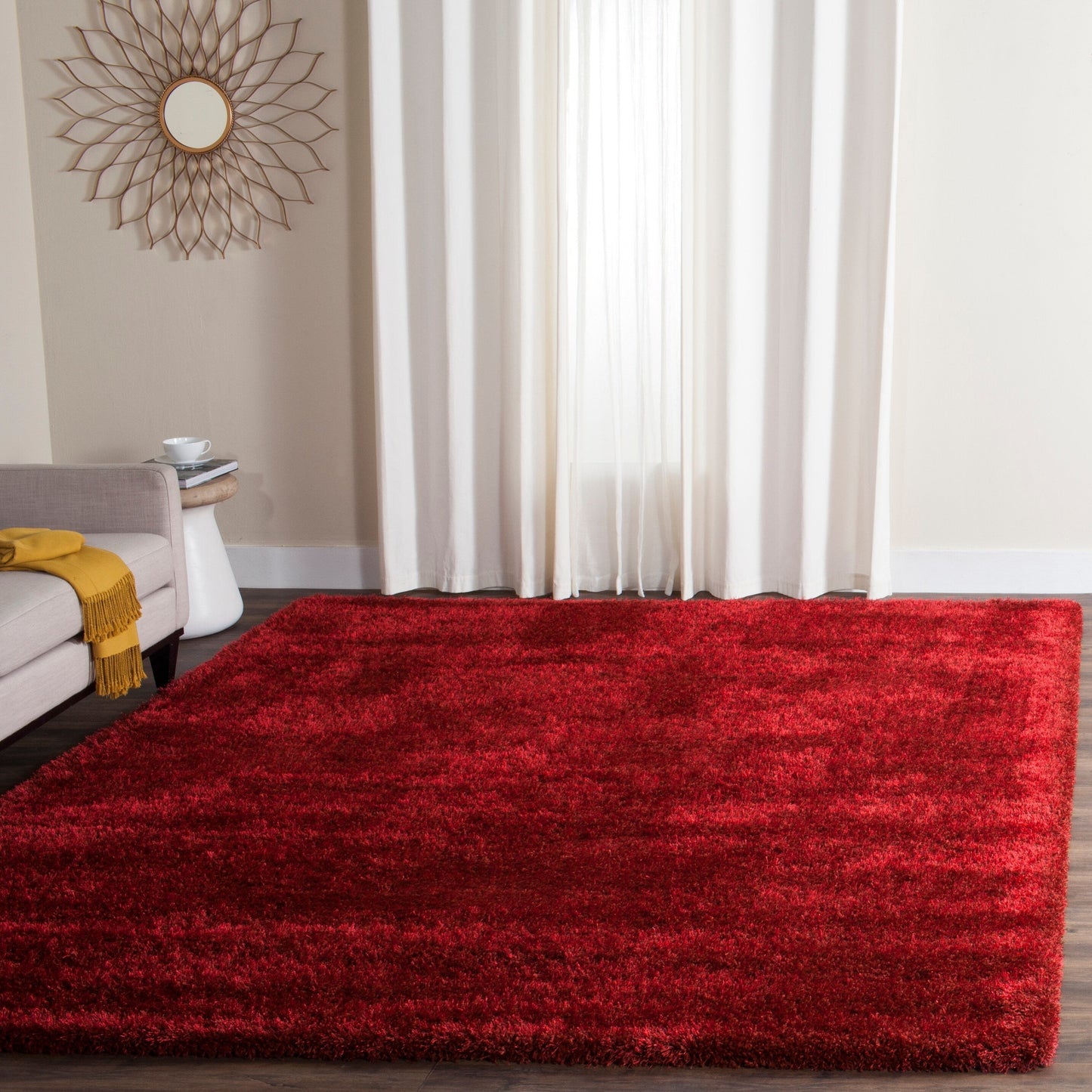 Tapis SAFAVIEH Charlotte Shag Truc Solid 2 pouces d'épaisseur