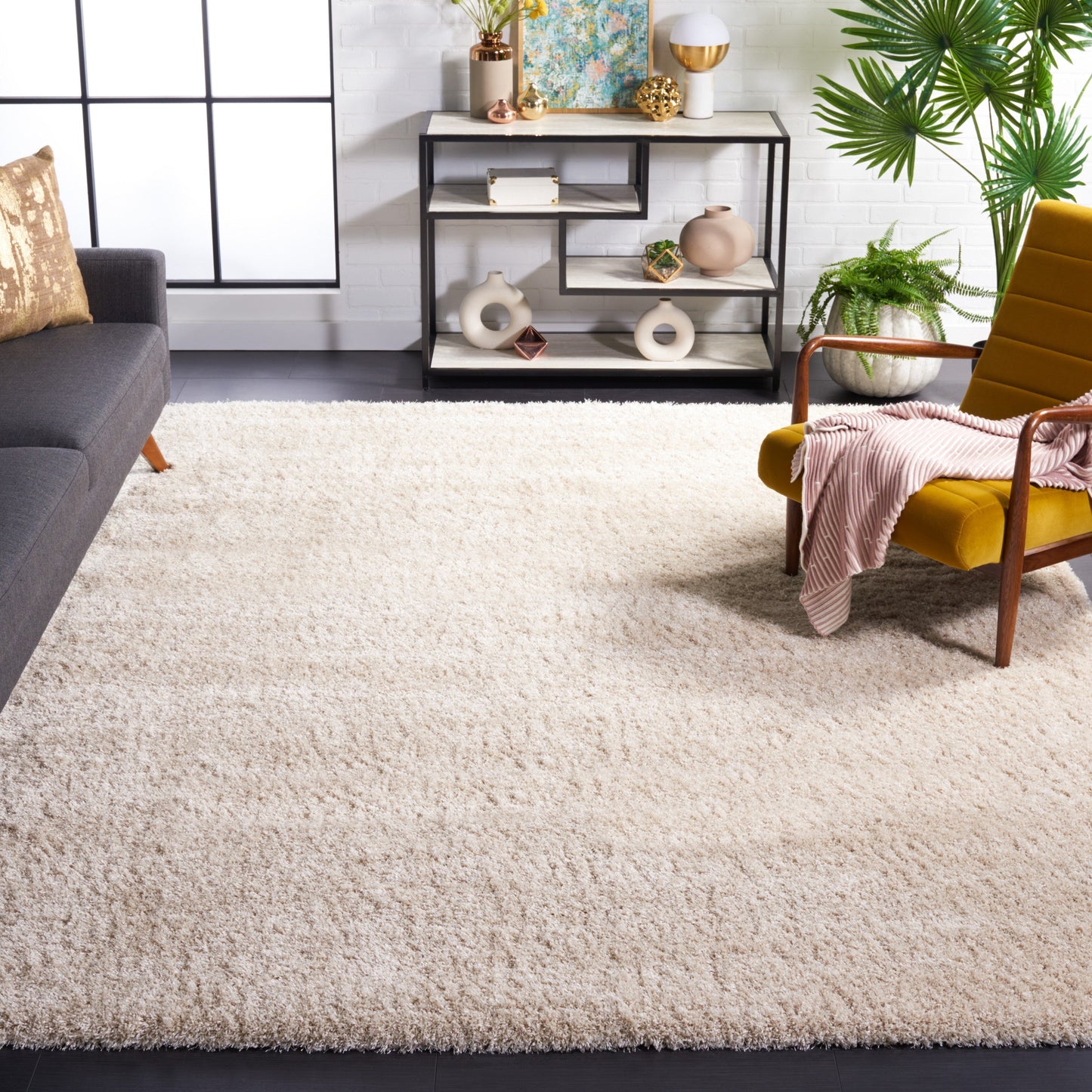 Tapis SAFAVIEH Charlotte Shag Truc Solid 2 pouces d'épaisseur