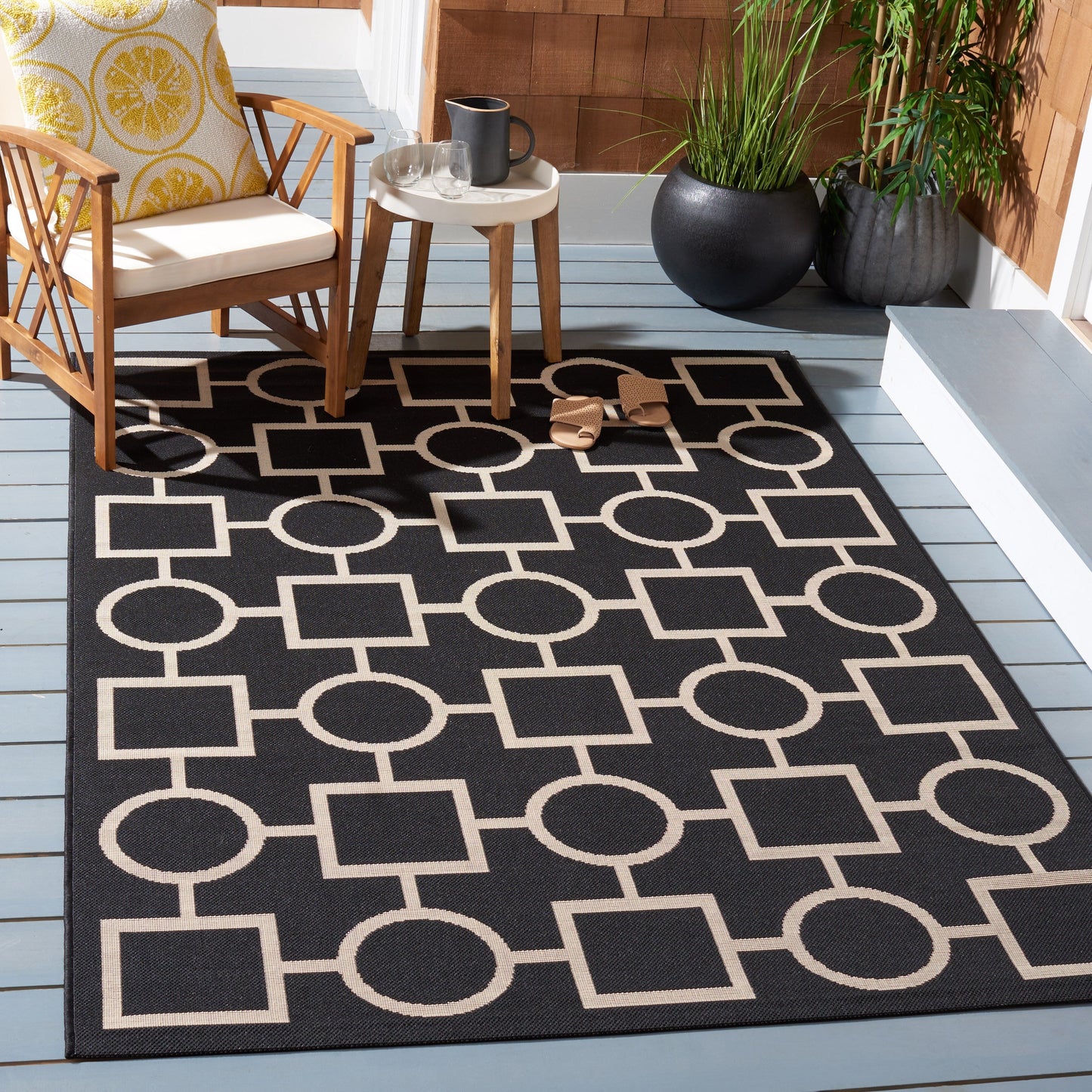 Tapis de jardin imperméable pour intérieur/extérieur SAFAVIEH Courtyard Lilya