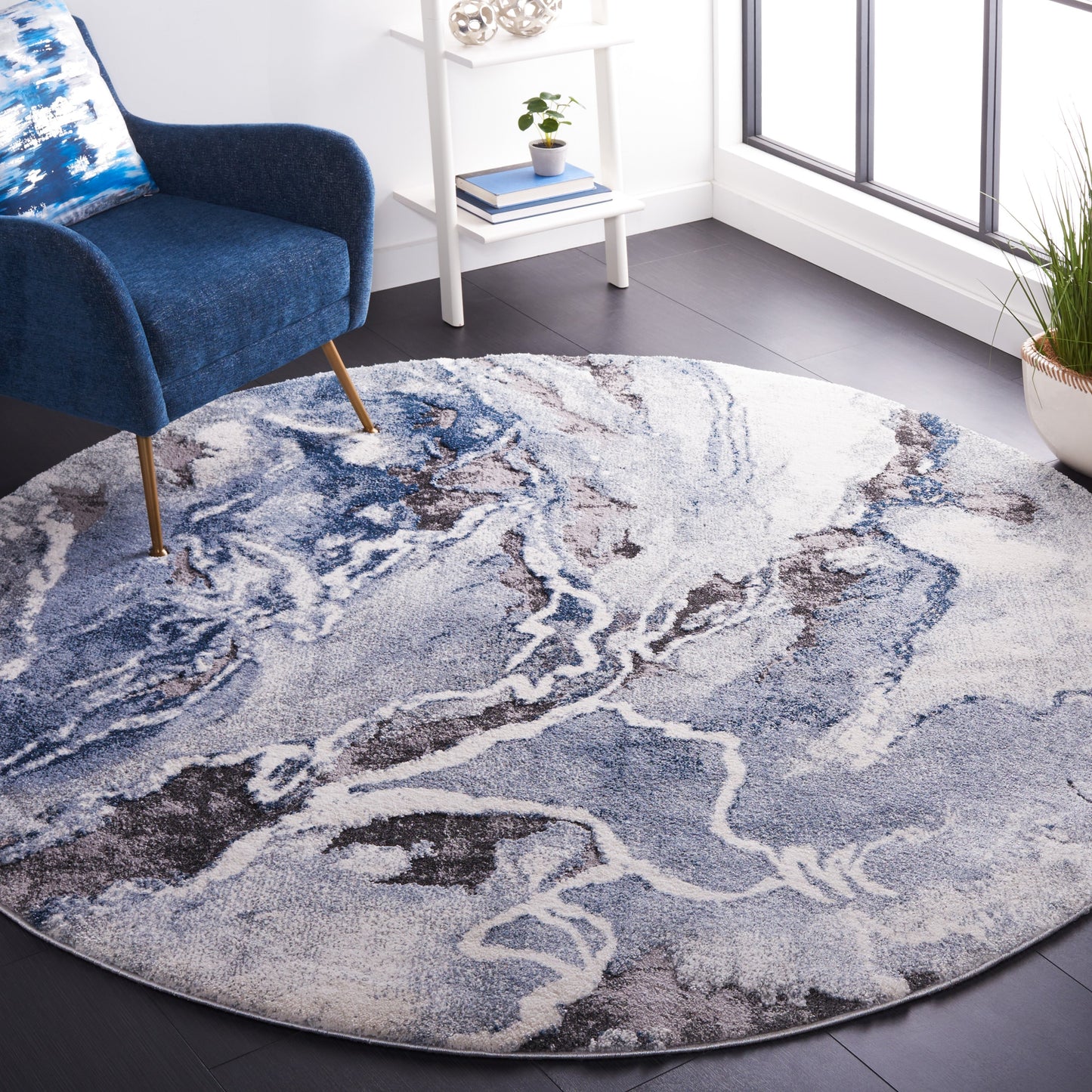 Tapis abstrait SAFAVIEH Cyrus Shag Lyubika de 2,5 cm d'épaisseur