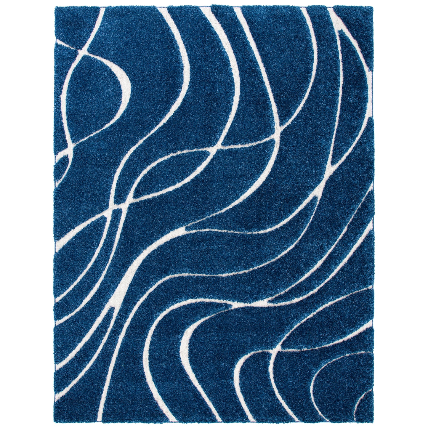 Tapis SAFAVIEH Florida Shag Staka à motifs de vagues abstraites de 3 cm