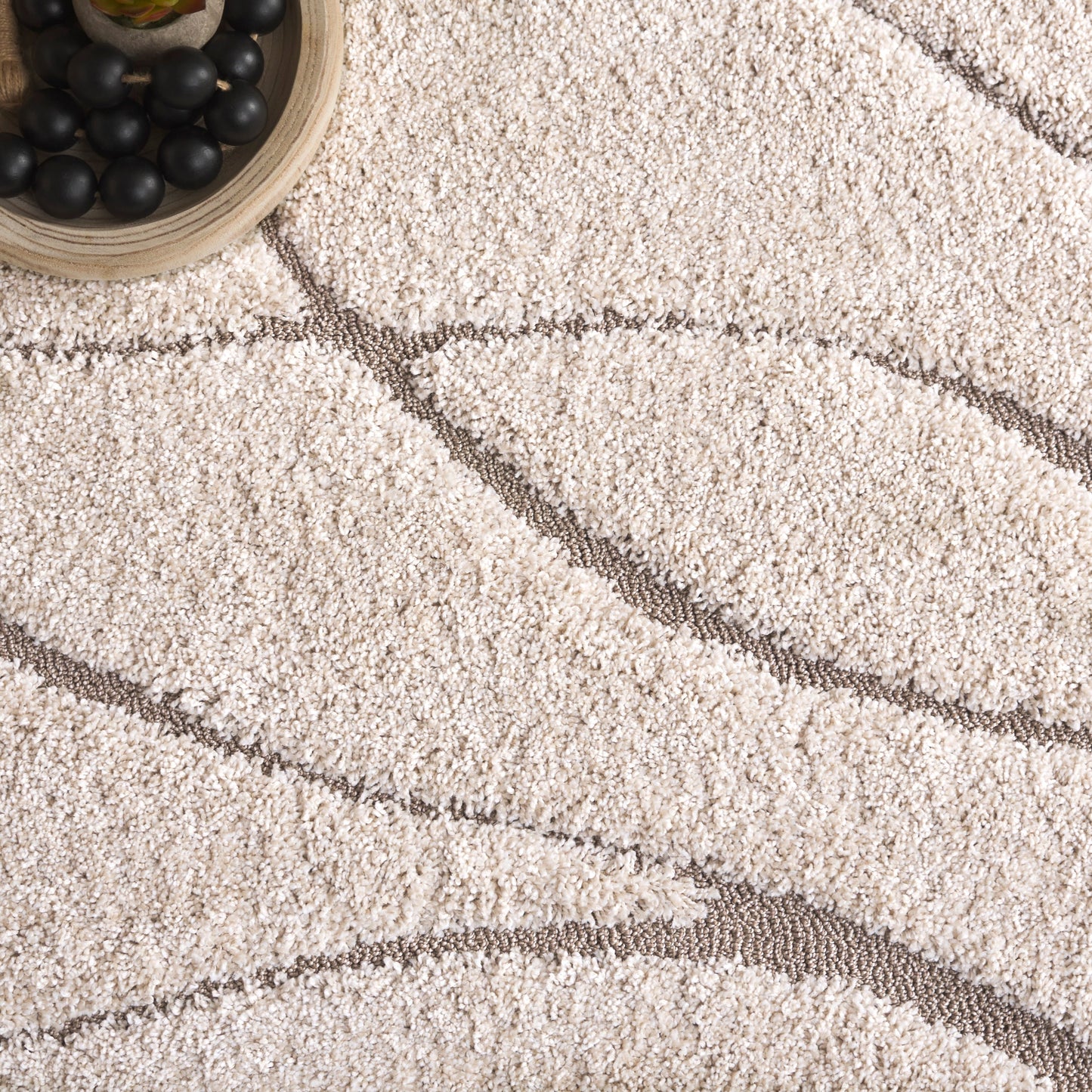 Tapis SAFAVIEH Florida Shag Staka à motifs de vagues abstraites de 3 cm