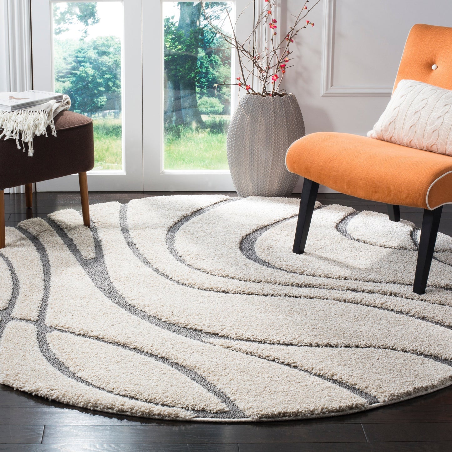 Tapis SAFAVIEH Florida Shag Staka à motifs de vagues abstraites de 3 cm