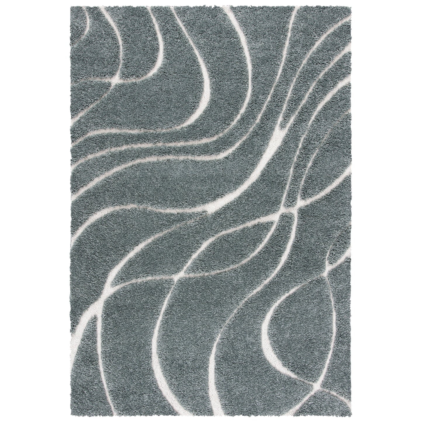 Tapis SAFAVIEH Florida Shag Staka à motifs de vagues abstraites de 3 cm
