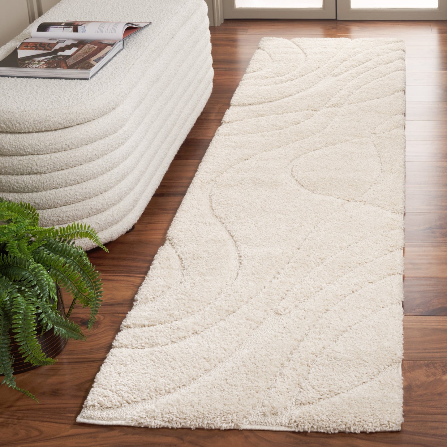 Tapis SAFAVIEH Florida Shag Staka à motifs de vagues abstraites de 3 cm