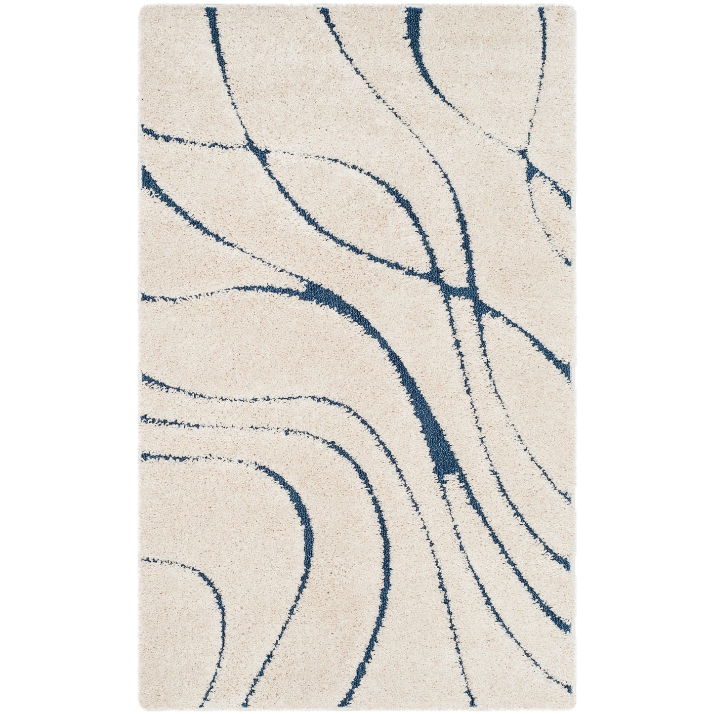 Tapis SAFAVIEH Florida Shag Staka à motifs de vagues abstraites de 3 cm
