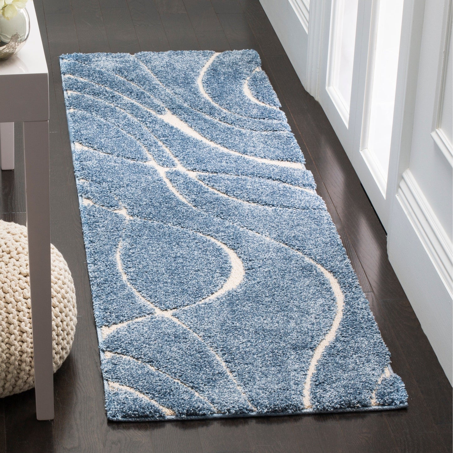 Tapis SAFAVIEH Florida Shag Staka à motifs de vagues abstraites de 3 cm