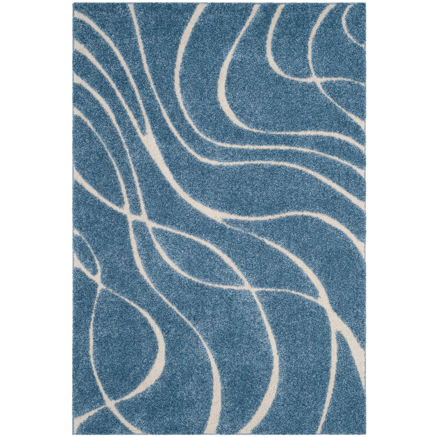 Tapis SAFAVIEH Florida Shag Staka à motifs de vagues abstraites de 3 cm