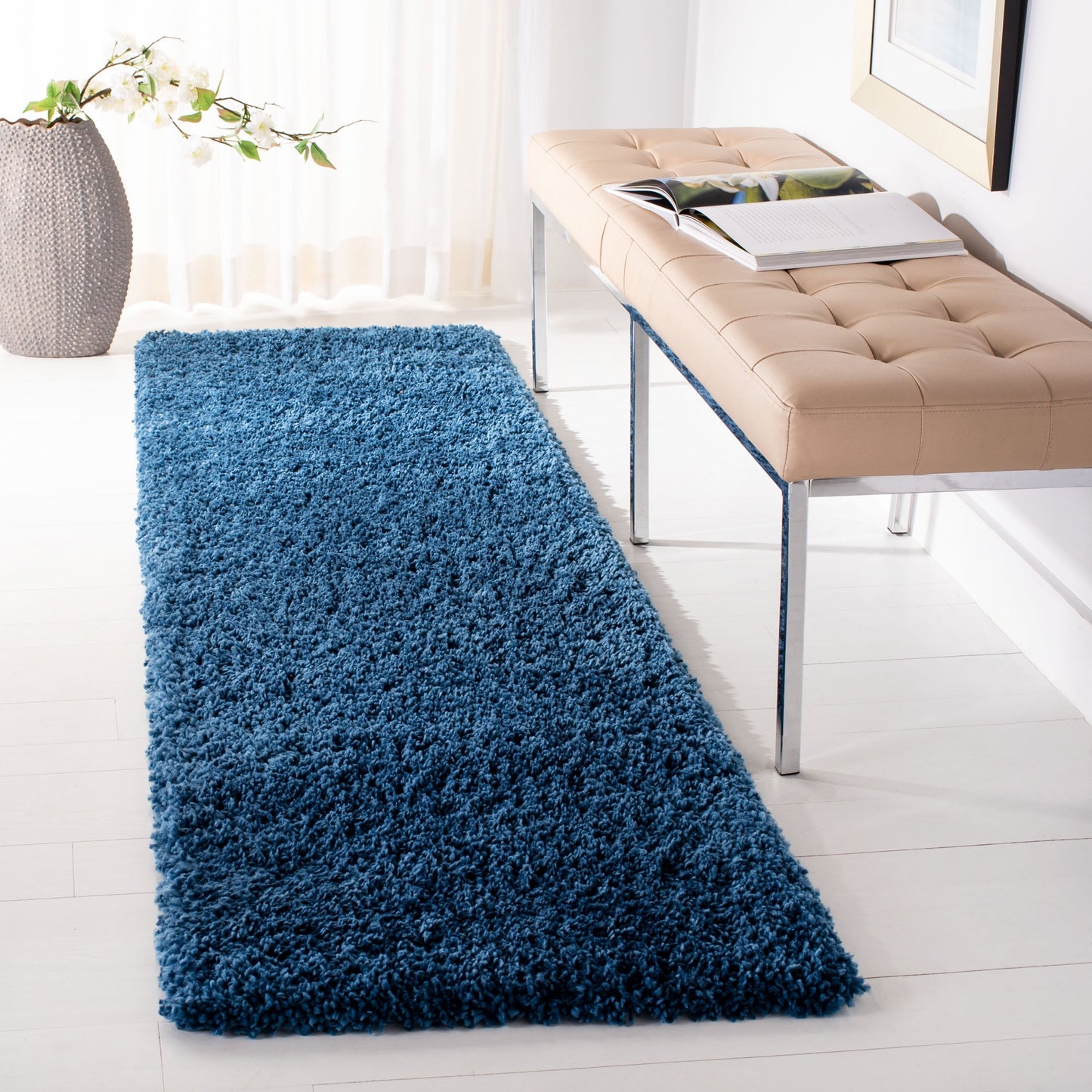 Tapis SAFAVIEH Fontana Shag Dagi solide de 2 pouces d'épaisseur