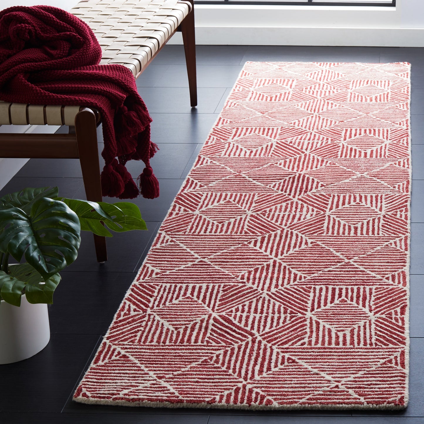 Tapis en laine moderne abstrait Harmanna fait main SAFAVIEH