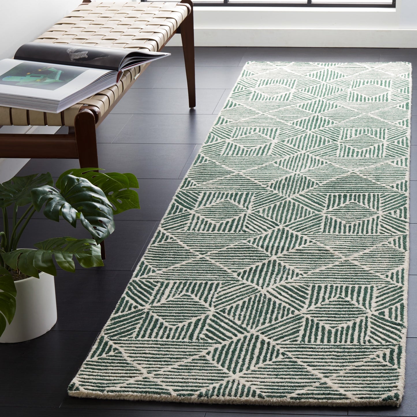 Tapis en laine moderne abstrait Harmanna fait main SAFAVIEH