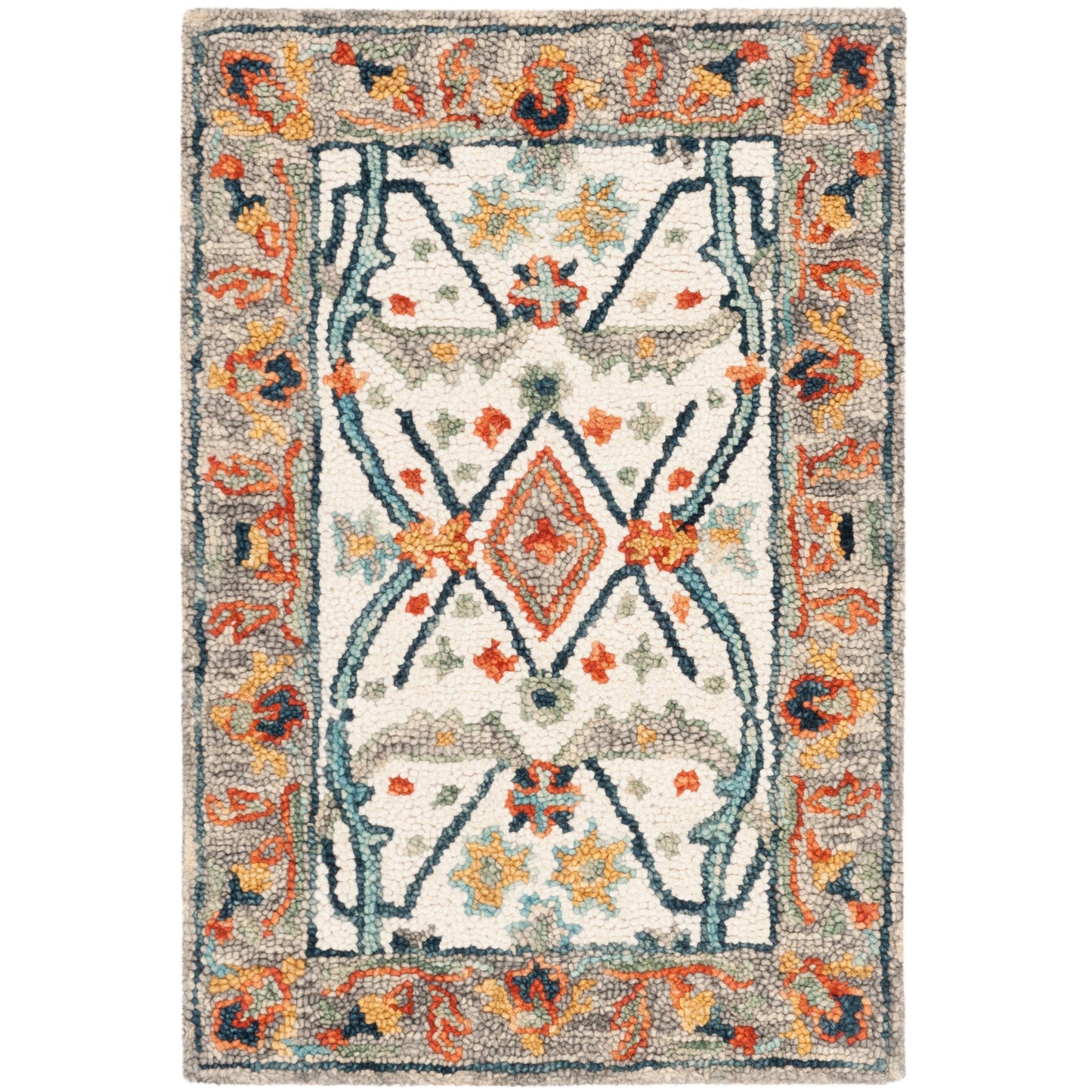 Tapis tribal bohème en laine Aspen Elerte fait main SAFAVIEH