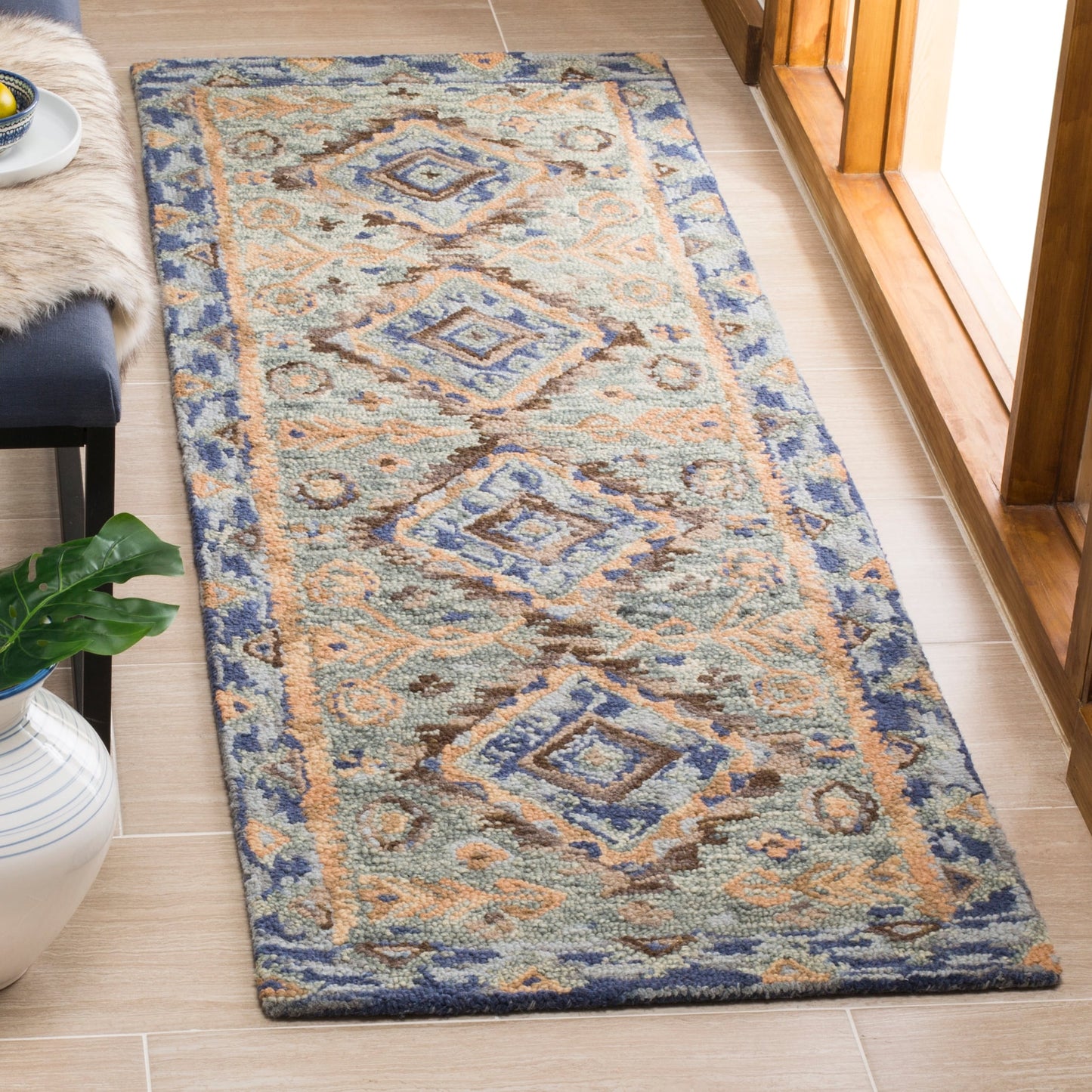 Tapis tribal bohème en laine Aspen Ermira fait main SAFAVIEH