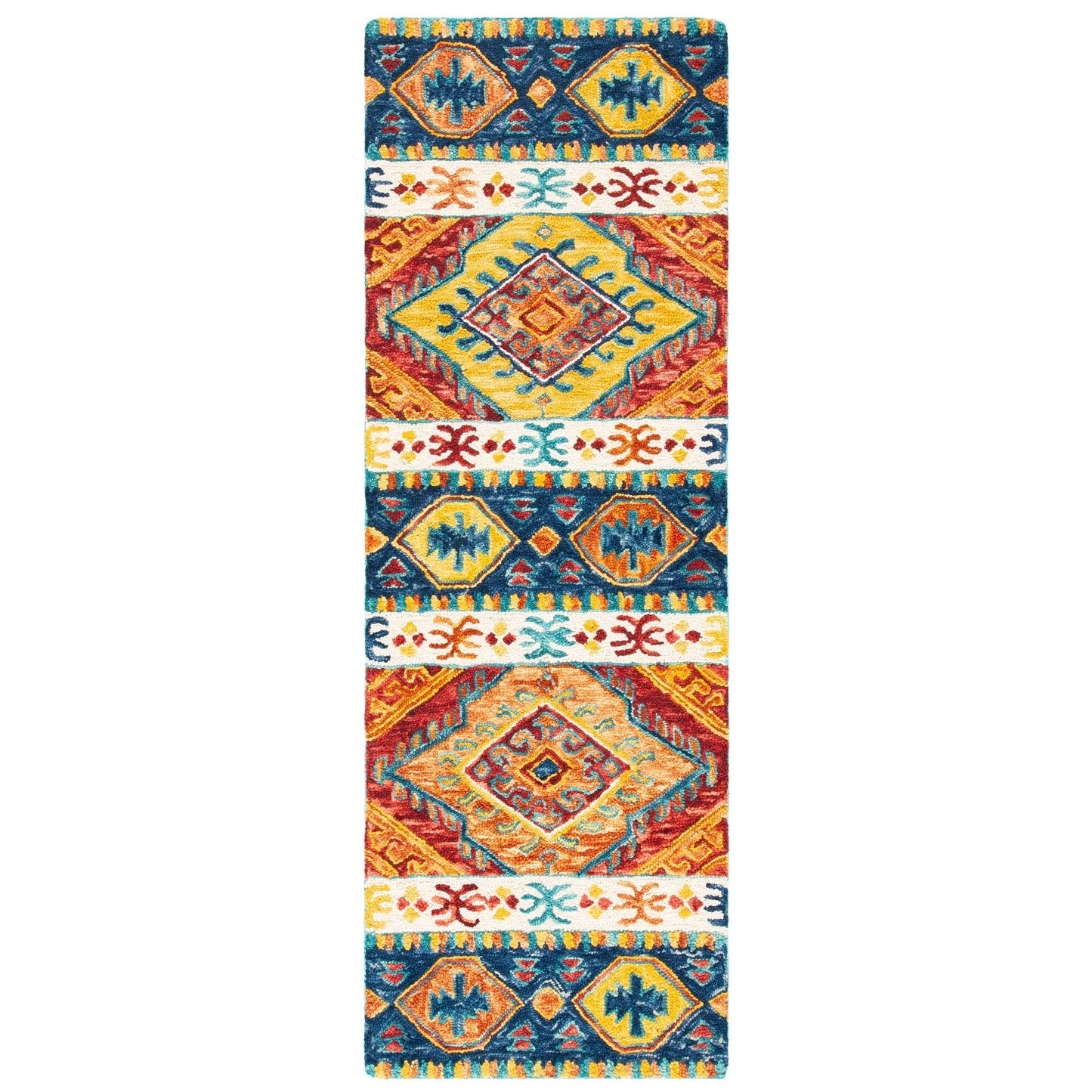 SAFAVIEH Tapis tribal en laine Aspen Geesche Boho fait à la main