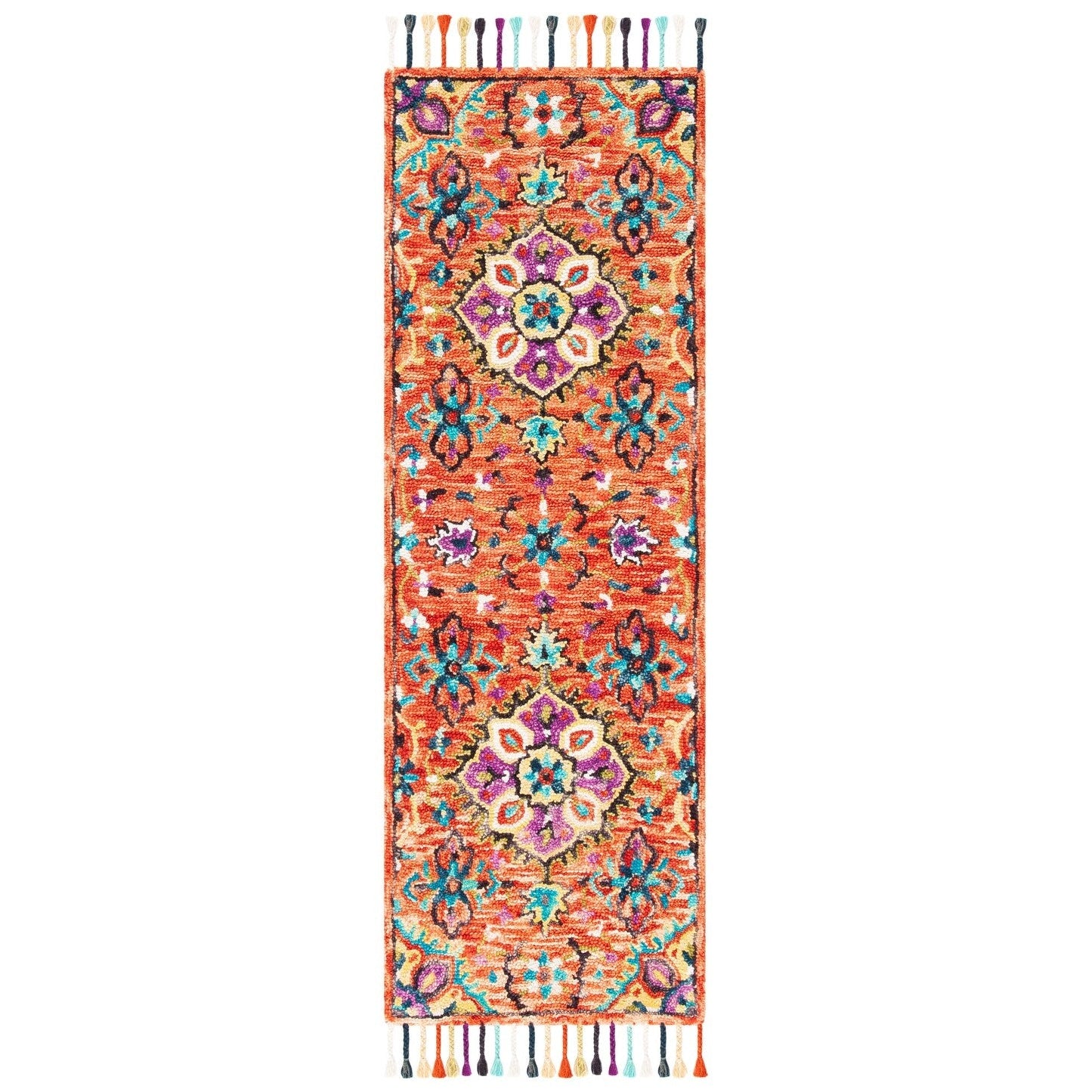 Tapis médaillon en laine tribale bohème Aspen Irmingard fait main SAFAVIEH