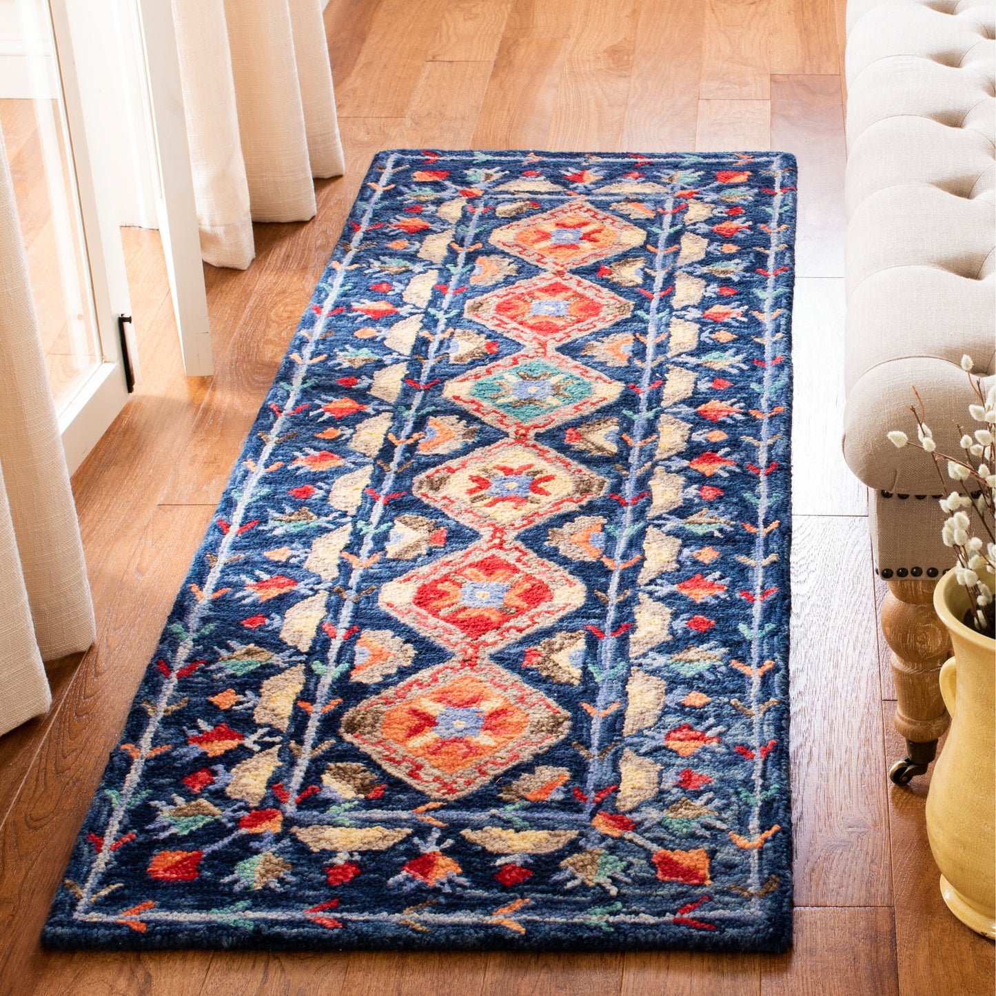 Tapis tribal en laine Aspen Kuang Boho fait main SAFAVIEH