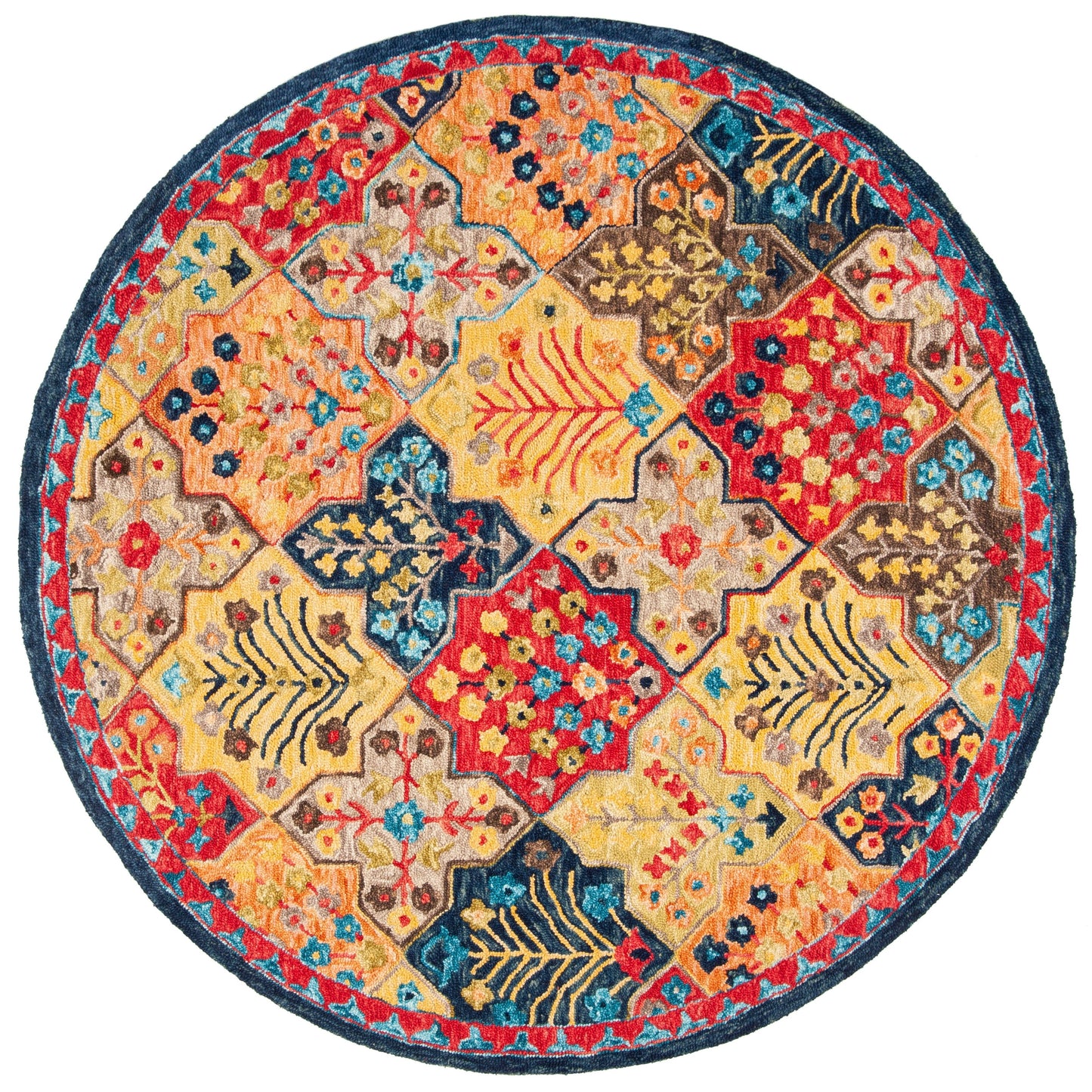 Tapis tribal bohème en laine Aspen Reemtdine fait main SAFAVIEH
