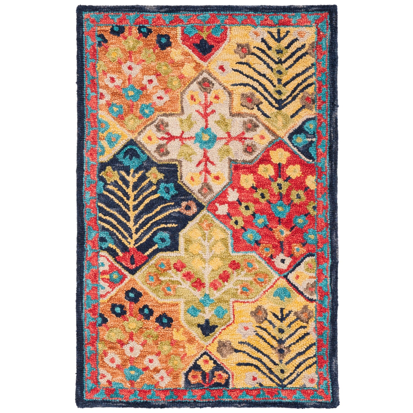 Tapis tribal bohème en laine Aspen Reemtdine fait main SAFAVIEH