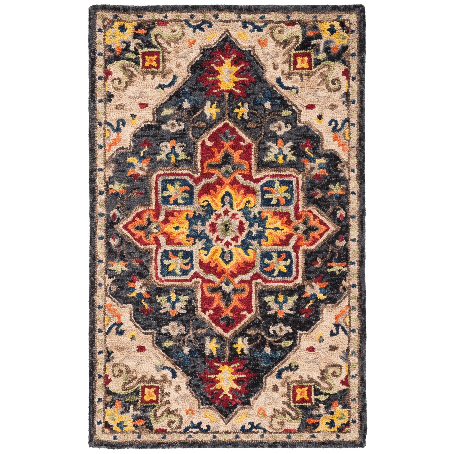 Tapis tribal bohème en laine Aspen Rosmarie fait main SAFAVIEH