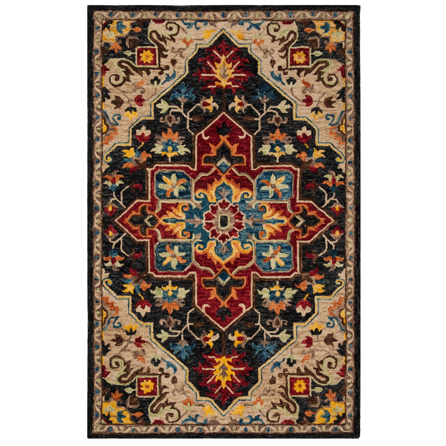Tapis tribal bohème en laine Aspen Rosmarie fait main SAFAVIEH