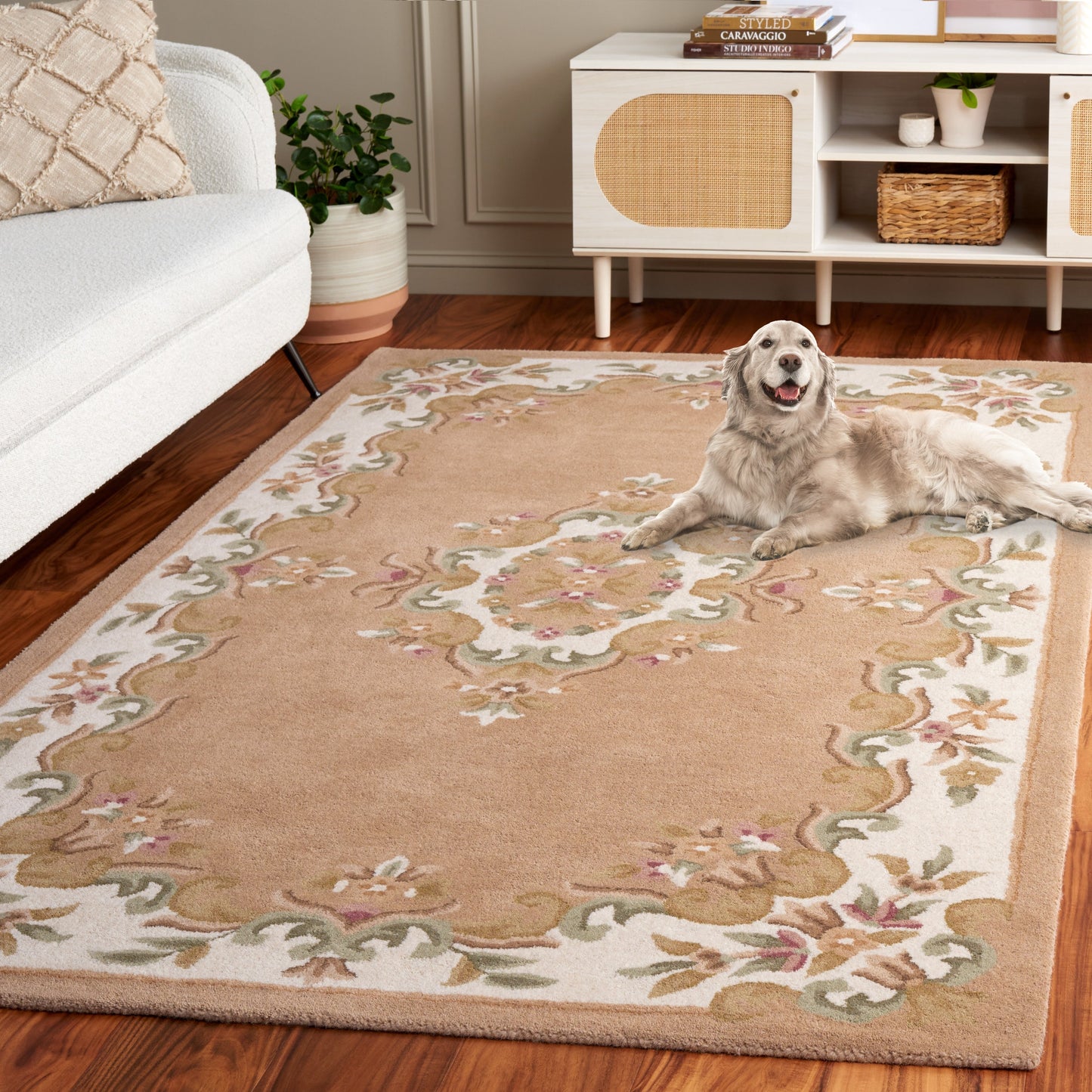 Tapis traditionnel en laine Aubusson Hale fait main SAFAVIEH.