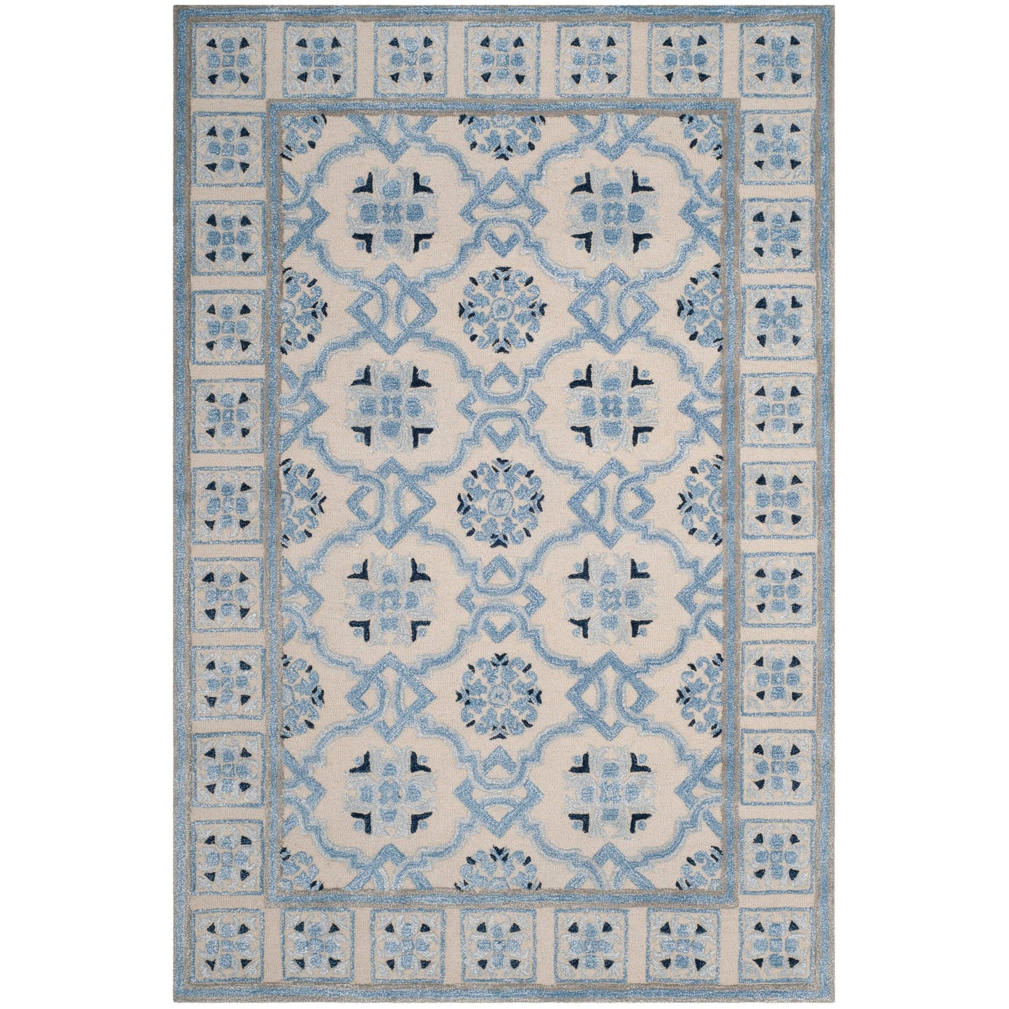Tapis en laine floral moderne fait main Bella Rodica de SAFAVIEH