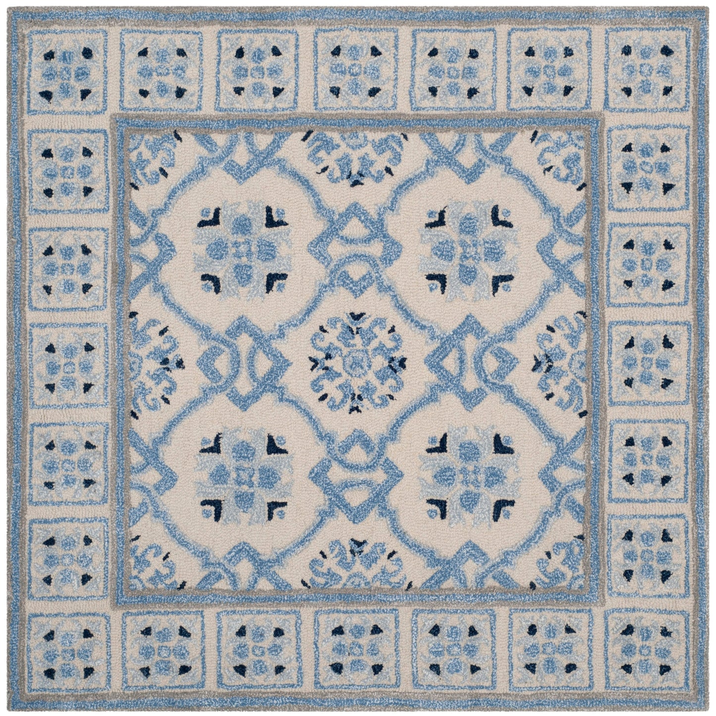 Tapis en laine floral moderne fait main Bella Rodica de SAFAVIEH