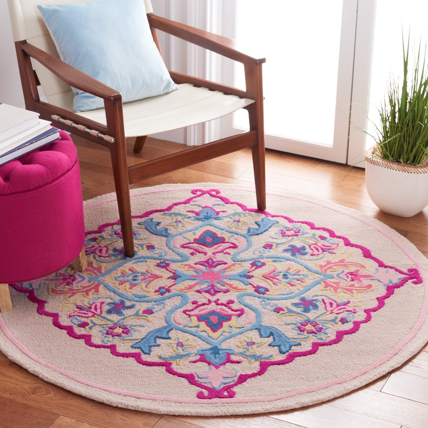 Tapis en laine médaillon Bellagio Cailin fait main SAFAVIEH