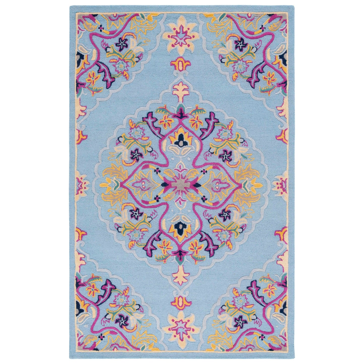 Tapis en laine médaillon Bellagio Cailin fait main SAFAVIEH