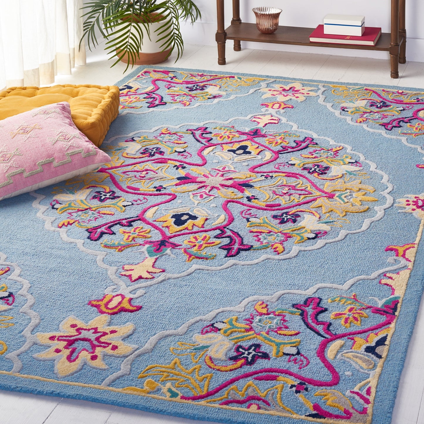 Tapis en laine médaillon Bellagio Cailin fait main SAFAVIEH