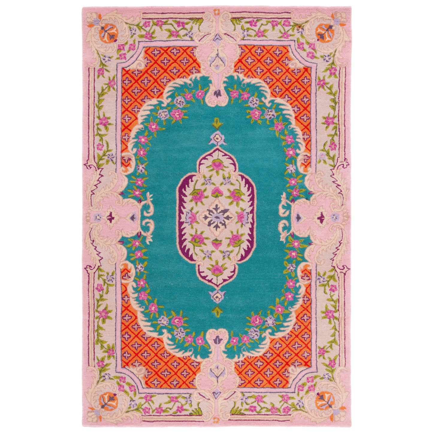 Tapis médaillon oriental en laine fait main Bellagio Tatevik de SAFAVIEH