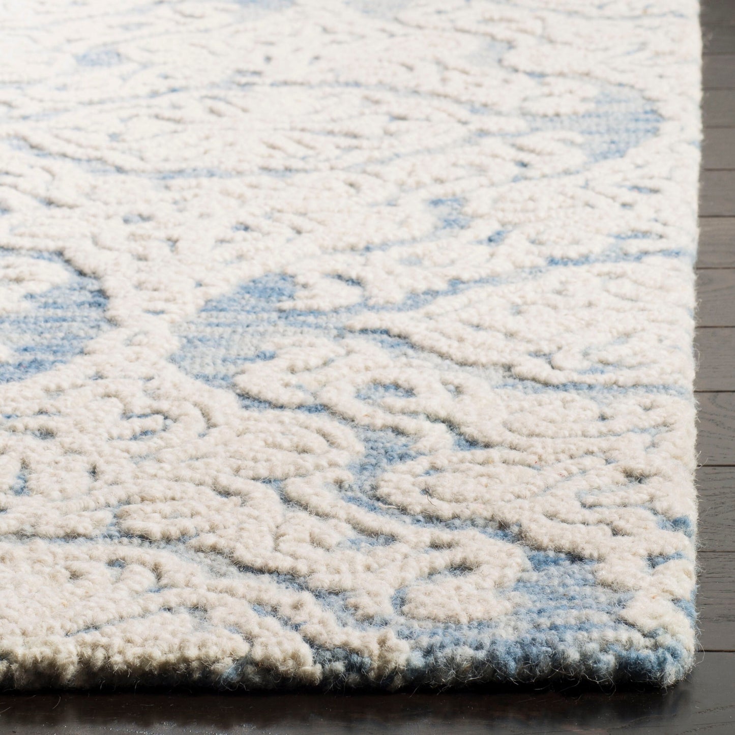 Tapis moderne en laine florale SAFAVIEH fait main Blossom Cateluta