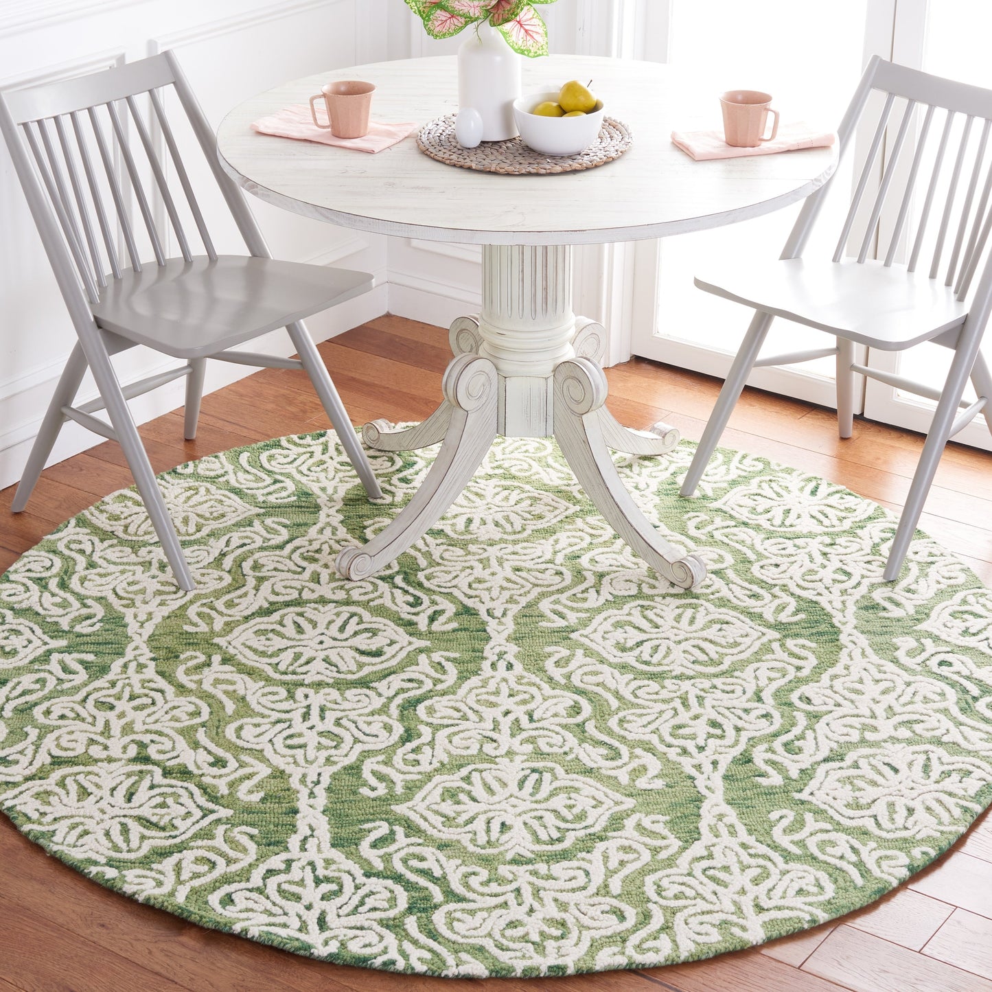 Tapis moderne en laine florale SAFAVIEH fait main Blossom Cateluta