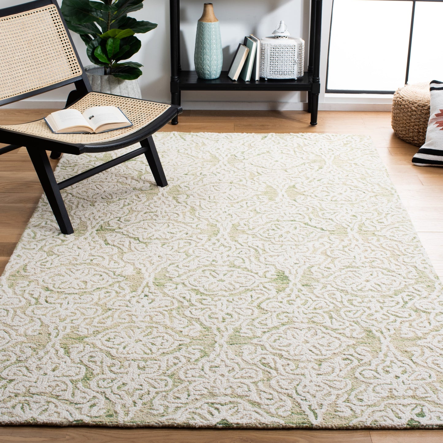 Tapis moderne en laine florale SAFAVIEH fait main Blossom Cateluta