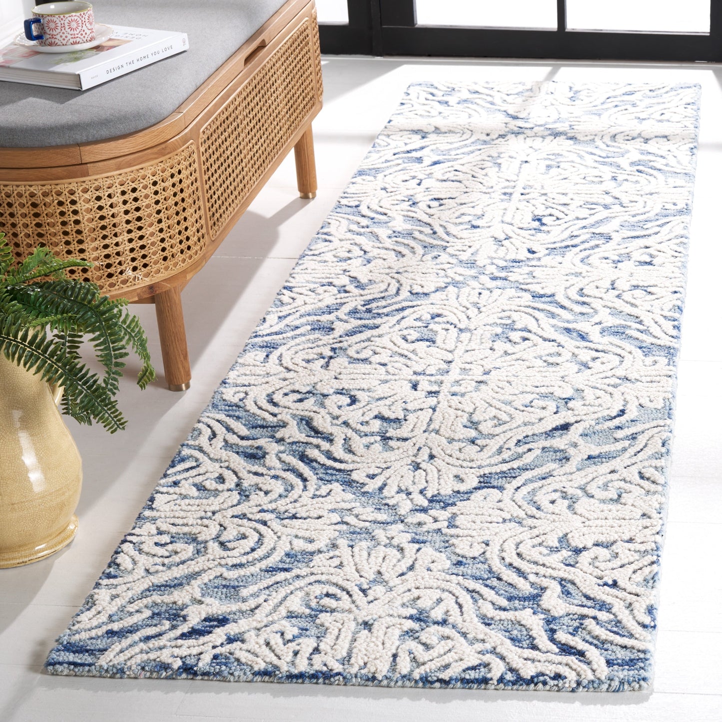 Tapis moderne en laine florale fait main SAFAVIEH Blossom Gertrida