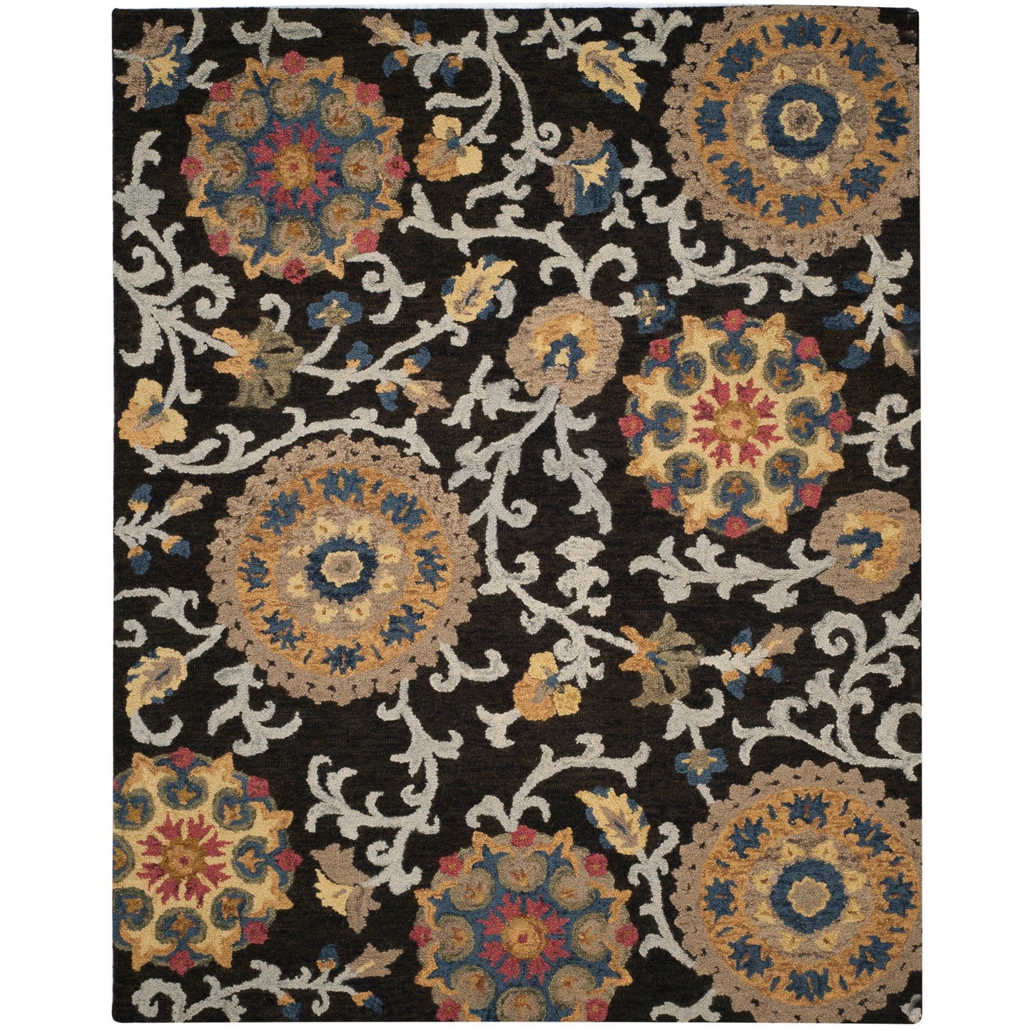 Tapis moderne en laine florale fait main SAFAVIEH Blossom Maaret