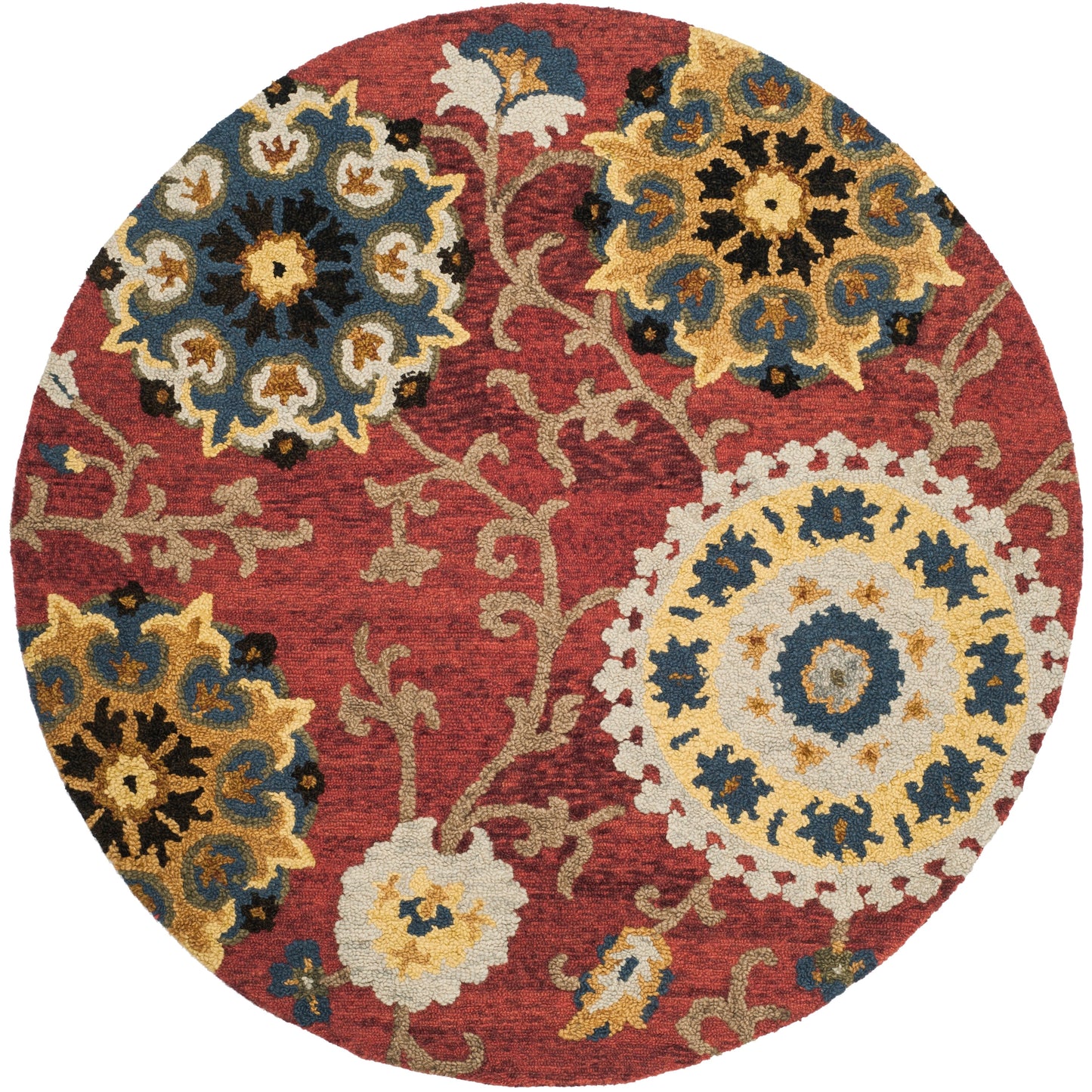 Tapis moderne en laine florale fait main SAFAVIEH Blossom Maaret