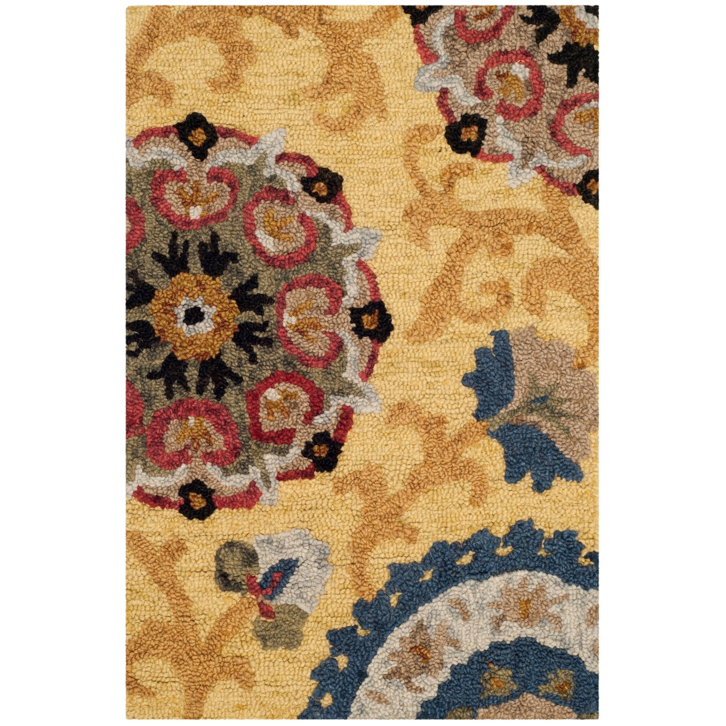 Tapis moderne en laine florale fait main SAFAVIEH Blossom Maaret