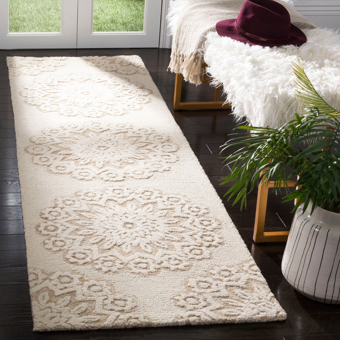 Tapis moderne en laine florale fait main SAFAVIEH Blossom Oriella