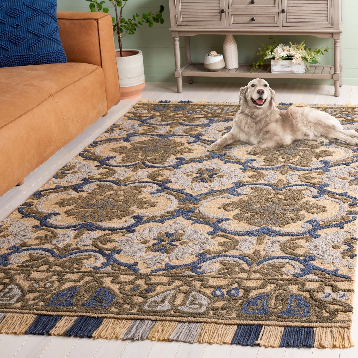 Tapis en laine floral SAFAVIEH fait main Blossom Porzia