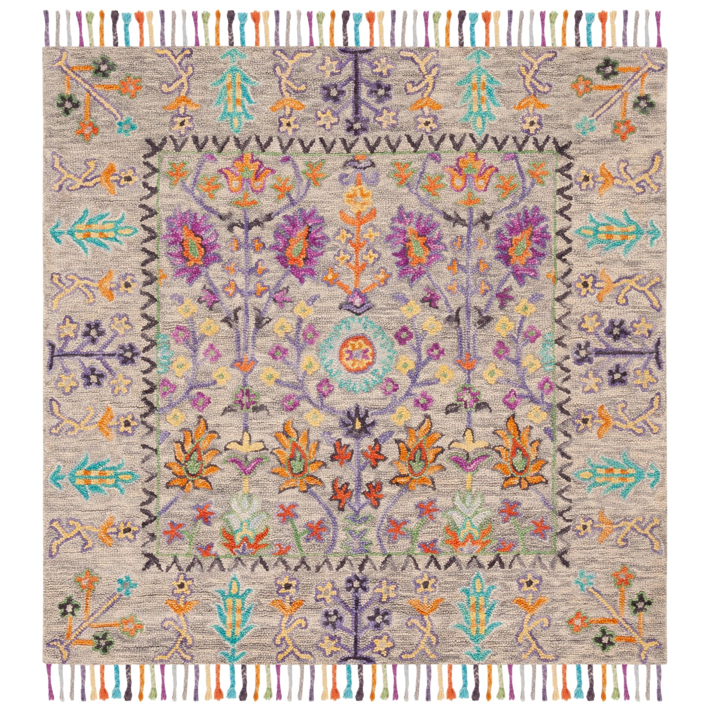 Tapis en laine floral moderne SAFAVIEH fait main Blossom Takuko
