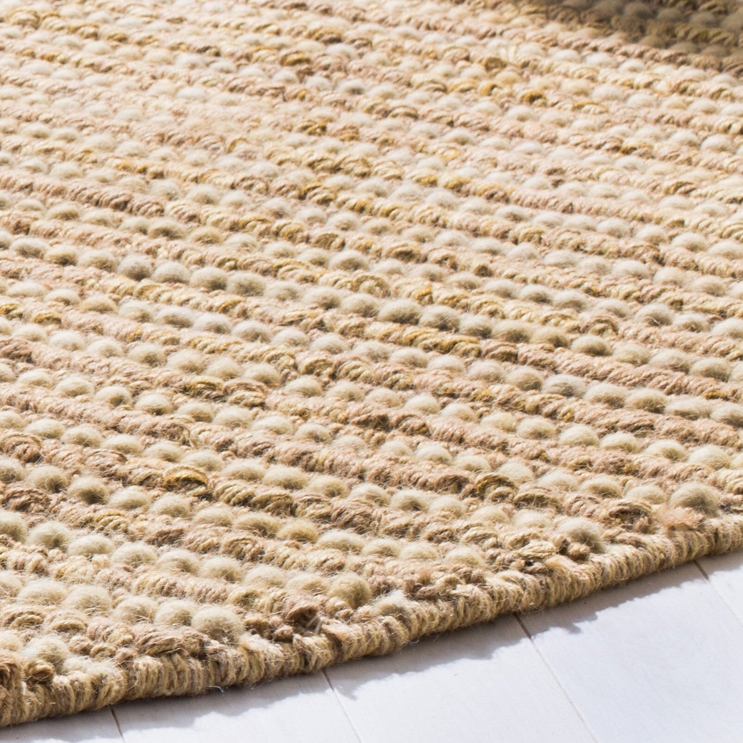 SAFAVIEH Tapis bohème fait à la main en jute et en laine Jelisava