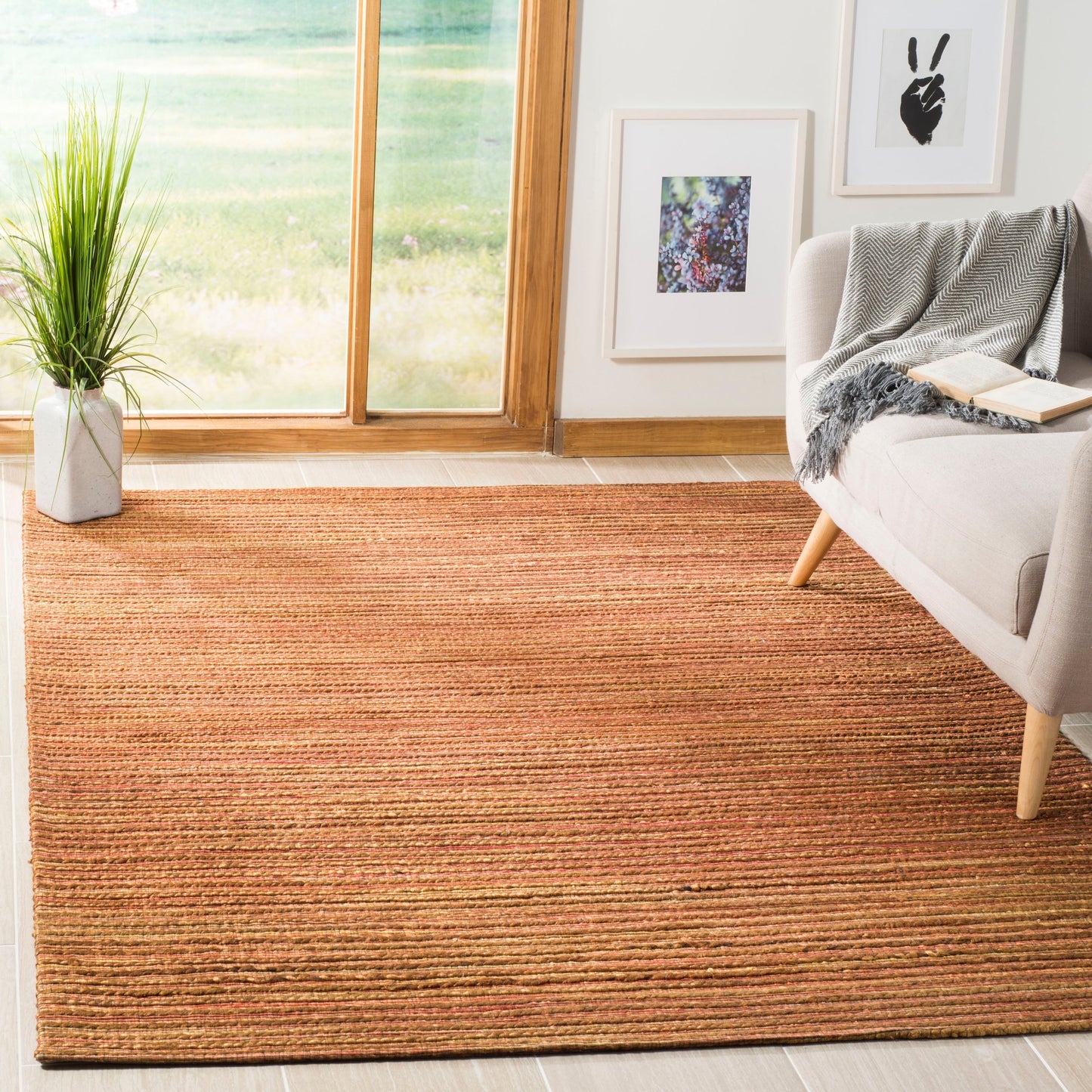Tapis côtier en jute Snezanka de Cape Cod fait main SAFAVIEH